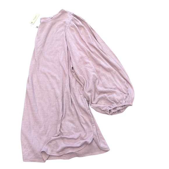 Max Studio London Tops - Max Studio London Women 3X Mauve Pink Slub Knit Balloon Sleeve Blouse NWT